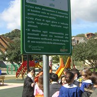 Cartello Parco Giochi - Villasimius (Sud Sardegna)